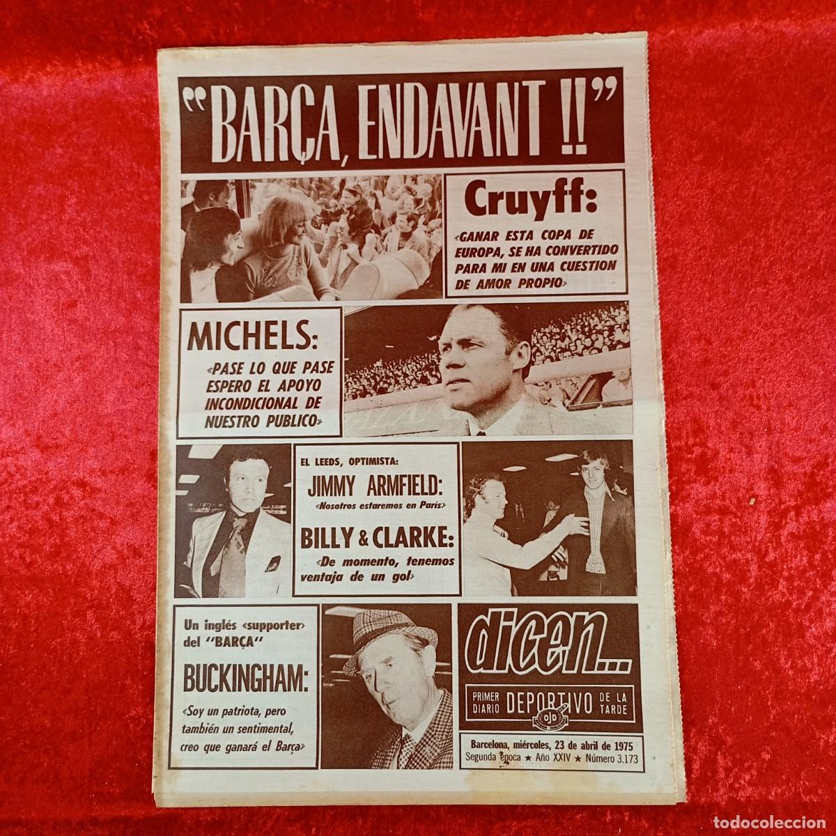 Collectionnisme sportif: REVISTA DICEN - PERIODICO DEPORTIVO - N&Uacute;MERO 3.173 - 23 DE ABRIL DE 1975 - FUTBOL / 538