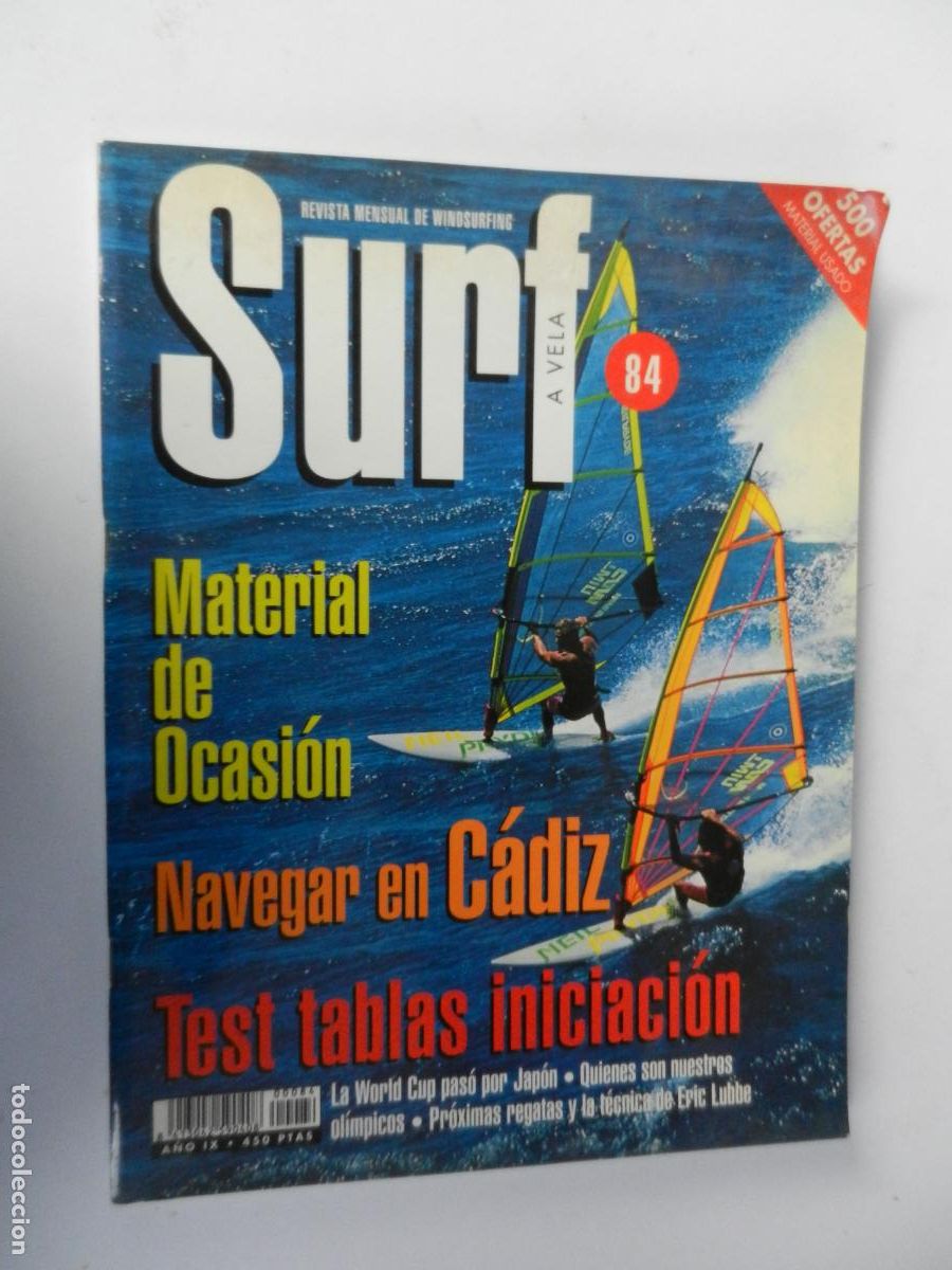 Sammelleidenschaft Sport: SURF A VELA , N&ordm; 84 REVISTA MENSUAL DE WINDSURFING - NAVEGAR EN CADIZ