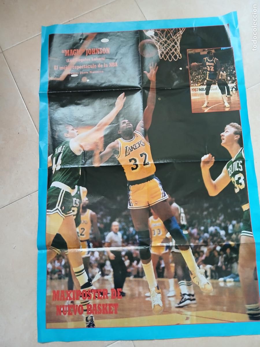 Coleccionismo deportivo: Maxiposter m&aacute;gic Johnson - Foto 1