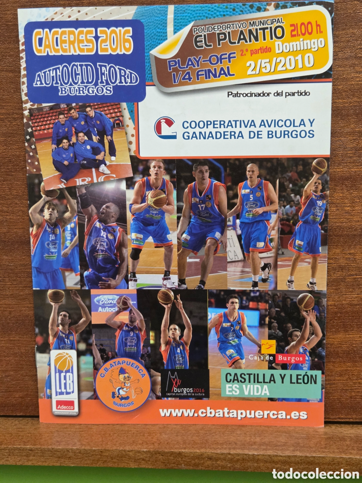 Coleccionismo deportivo: BALONCESTO...LEB..PLAY-OFF 1/4 FINAL...2&deg; PARTIDO...2-5-10..POLIDEPORTIVO. &rdquo;&rdquo;EL PLANTIO&rdquo;&rdquo;...BURGOS..