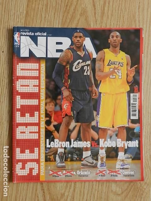 Coleccionismo deportivo: REVISTA OFICIAL NBA N&ordm; 202 A&Ntilde;O 2009 BALONCESTO BASKET LeBron James Vs. Kobe Bryant Lakers Cleveland