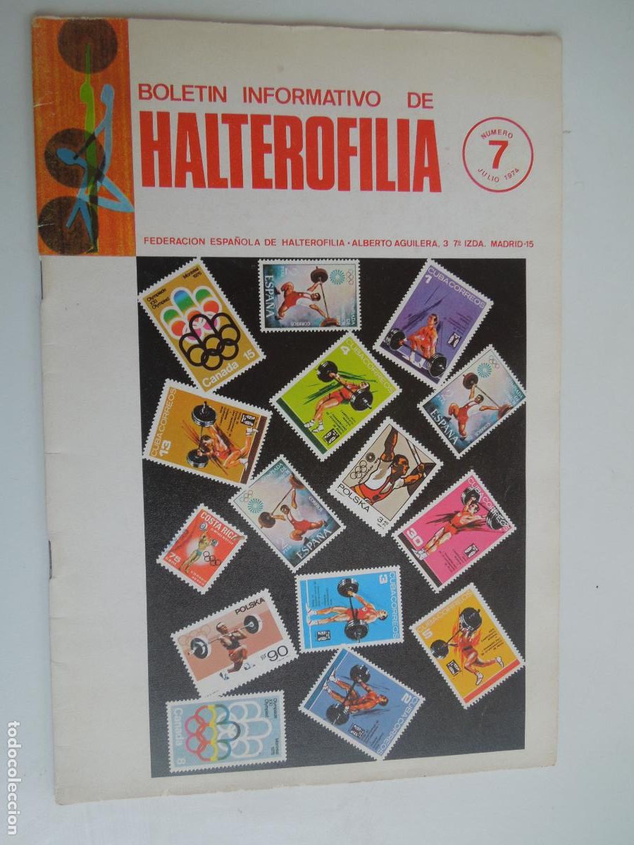 Sammelleidenschaft Sport: HALTEROFILIA , BOLETIN INFORMATIVO N&ordm; 7 - JULIO 1974- VER INDICE -