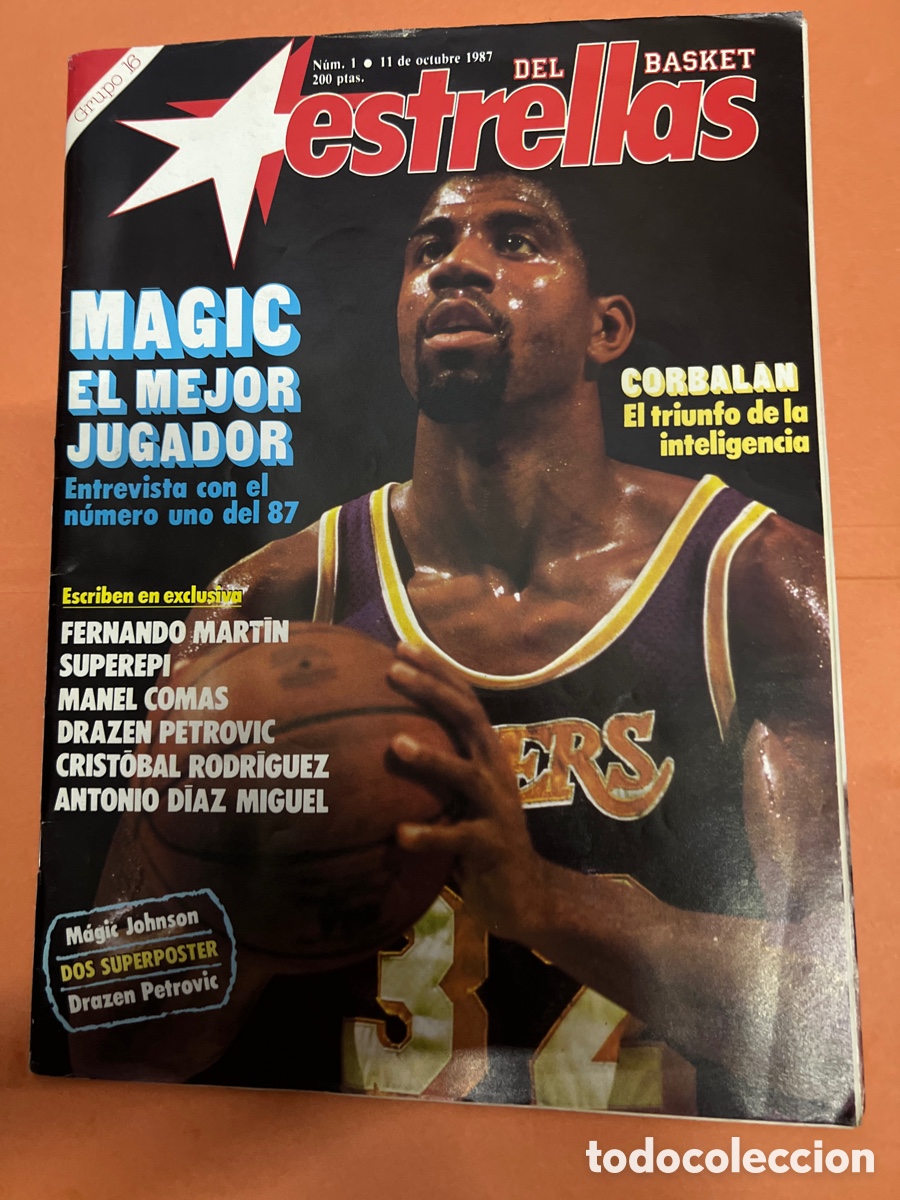 Sports collectibles: T1/D4/R27. REVISTA GRUPO 16 - N&Uacute;M 1 1987. ESTRELLAS DEL BASKET - MAGIC JOHSON