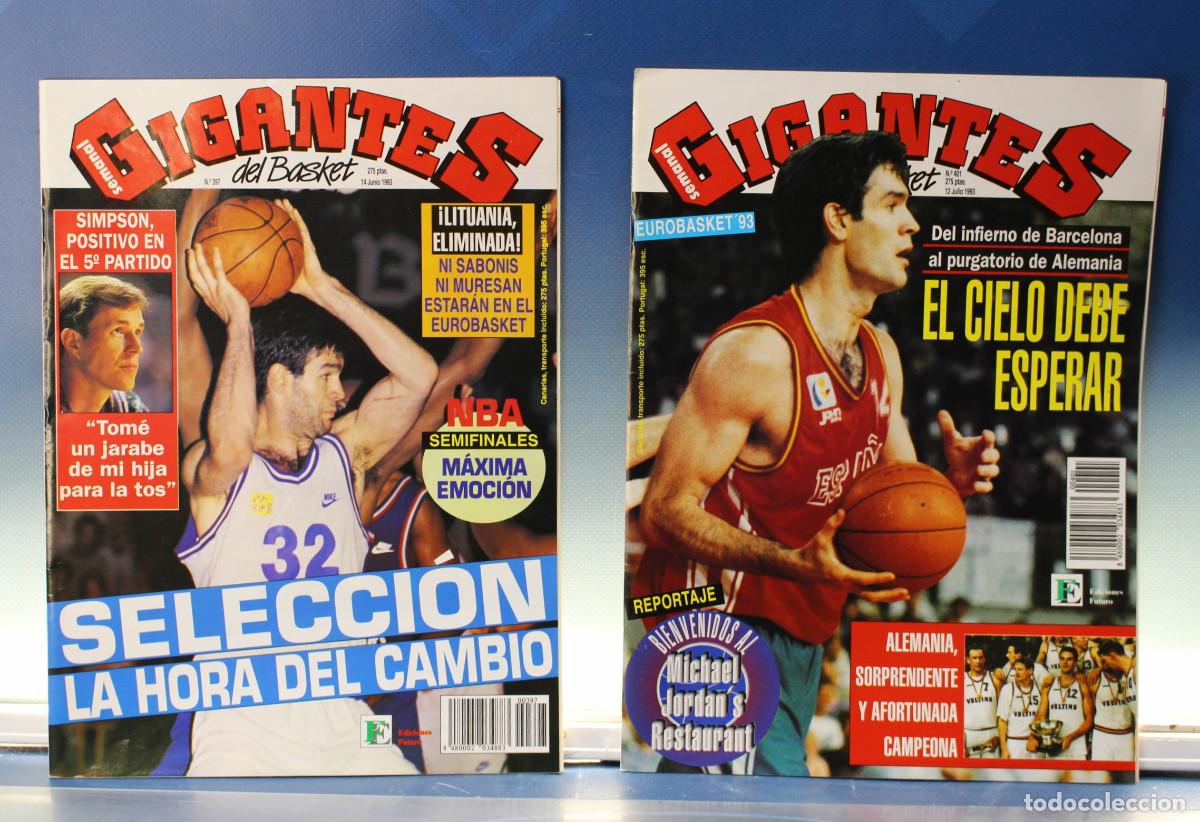 Coleccionismo deportivo: Revistas Baloncesto: Gigantes del Basket n&ordm; 397 y 401, 1993.