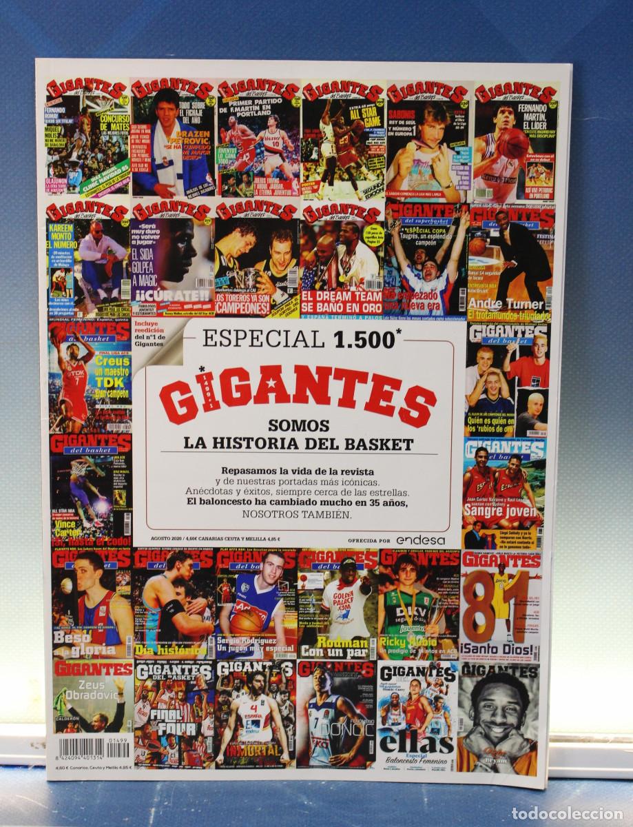 Coleccionismo deportivo: Revista Baloncesto. Gigantes del Basket Especial 1500. Agosto 2020.