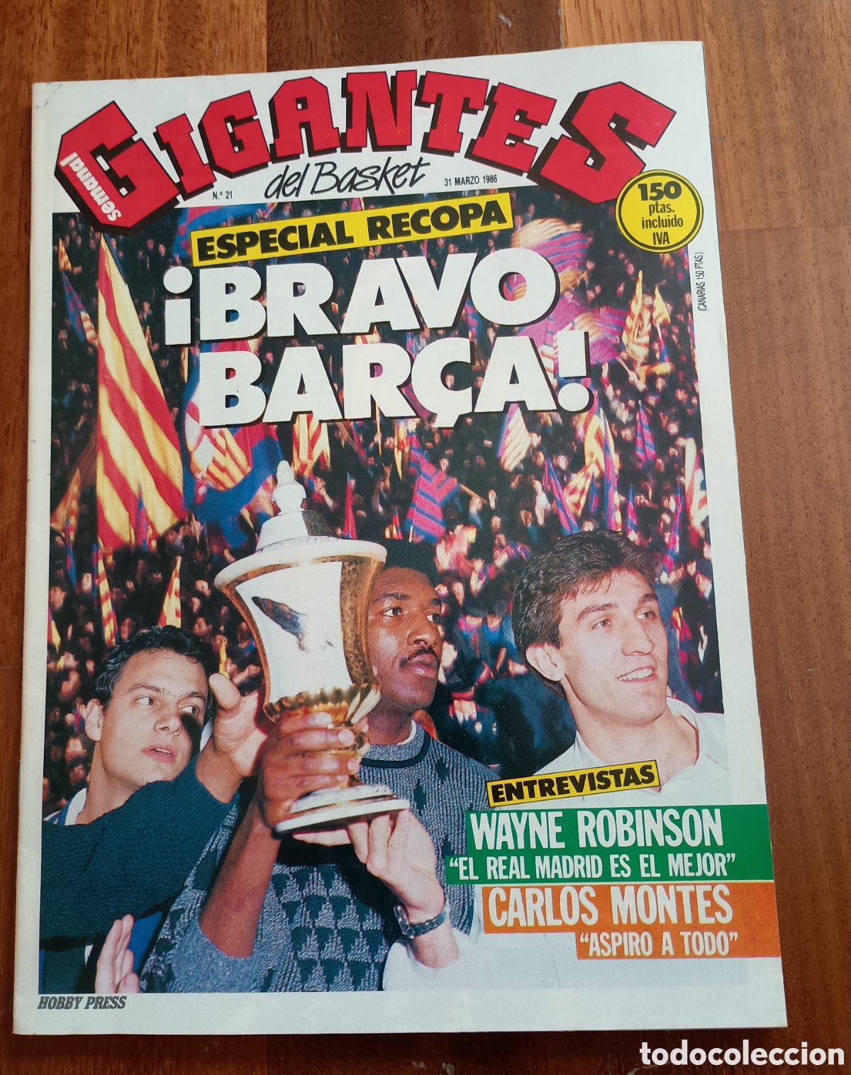 Coleccionismo deportivo: REVISTA GIGANTES DEL BASKET- ESPECIAL RECOPA, BRAVO BAR&Ccedil;A!. N&deg;21, 1986