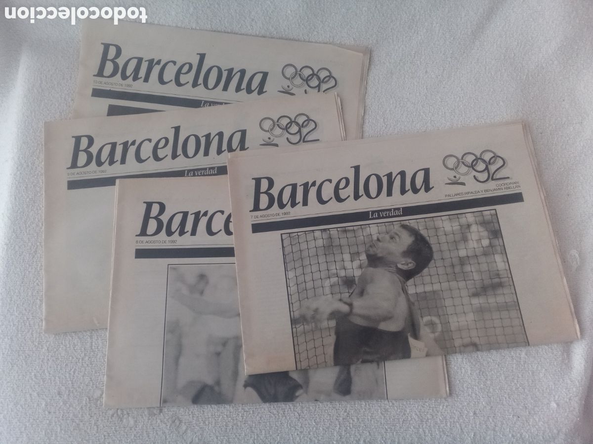 Coleccionismo deportivo: CUATRO SUPLEMENTOS PERI&Oacute;DICO LA VERDAD OLIMPIADAS BARCELONA 92 - 7/8/9/10 - AGOSTO 1992 - JUEGOS OLI