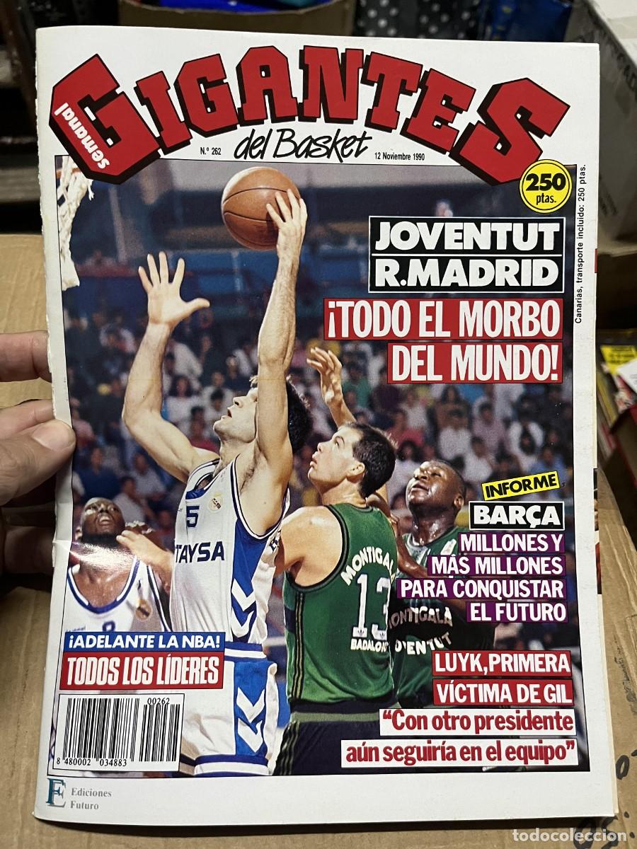 Coleccionismo deportivo: REVISTA GIGANTES DEL BASKET # 262 (12-11-1990) JOVENTUR REAL MADRID POSTER KEVIN MAGEE BIRIUKOV