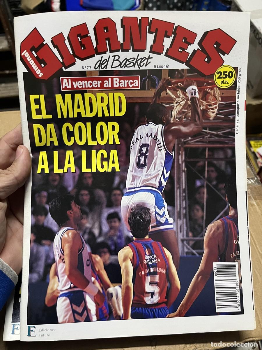 Coleccionismo deportivo: REVISTA GIGANTES DEL BASKET # 273 (28-1-1991) REAL MADRID POSTER SCOTTIE PIPPEN CHICACO BULLS
