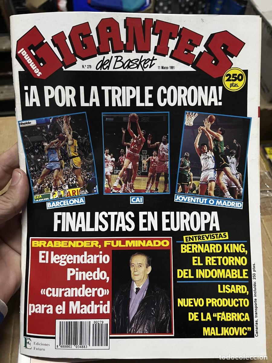 Coleccionismo deportivo: REVISTA GIGANTES DEL BASKET # 279 (11-3-1991) POSTER JAVIER FERNANDEZ ELOSUA LEON REAL MADRID