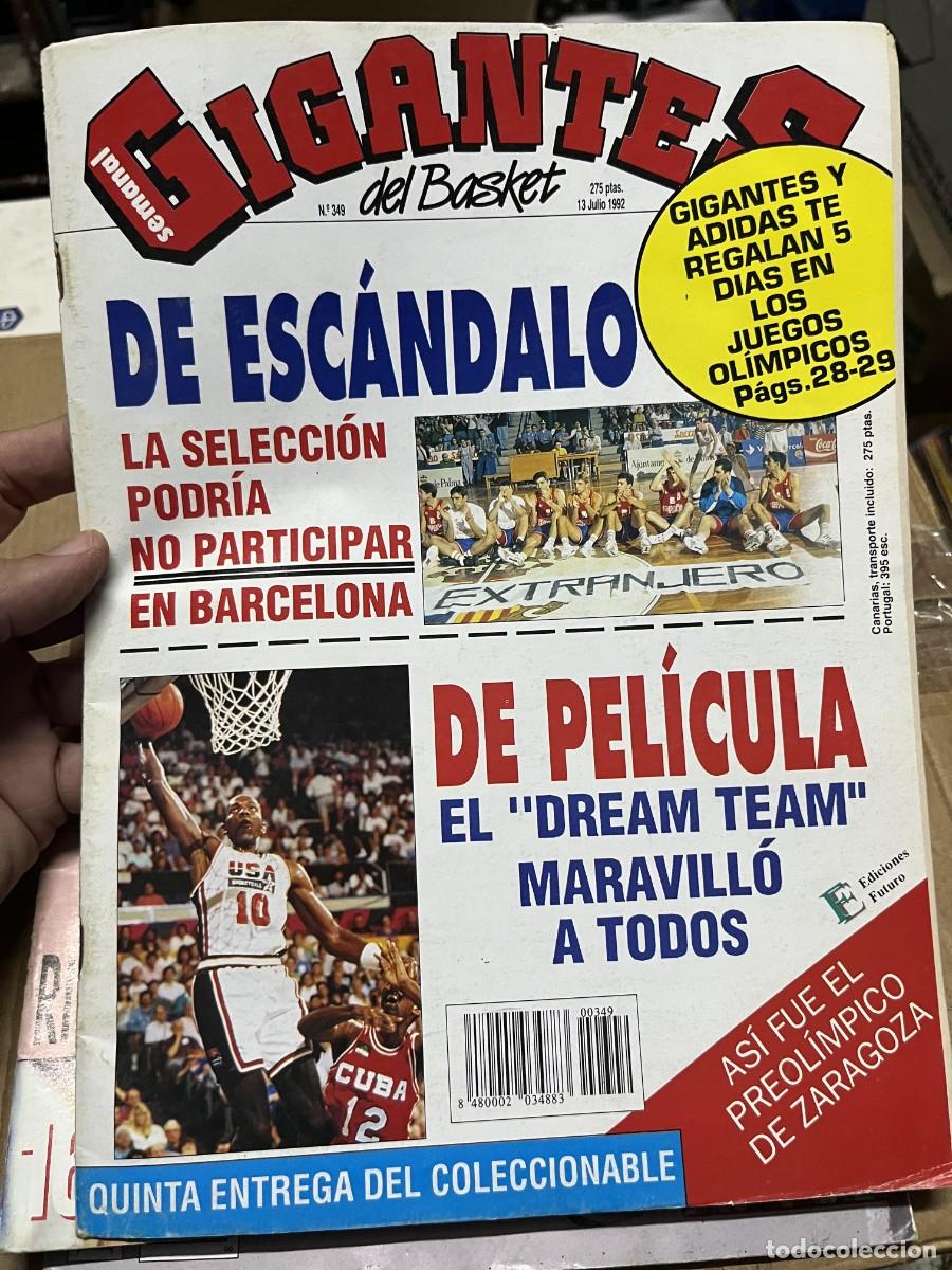 Coleccionismo deportivo: REVISTA GIGANTES DEL BASKET # 349 (13-7-1992) OLIMPICOS # 5 ALBERTO HERREROS ESTUDIANTES