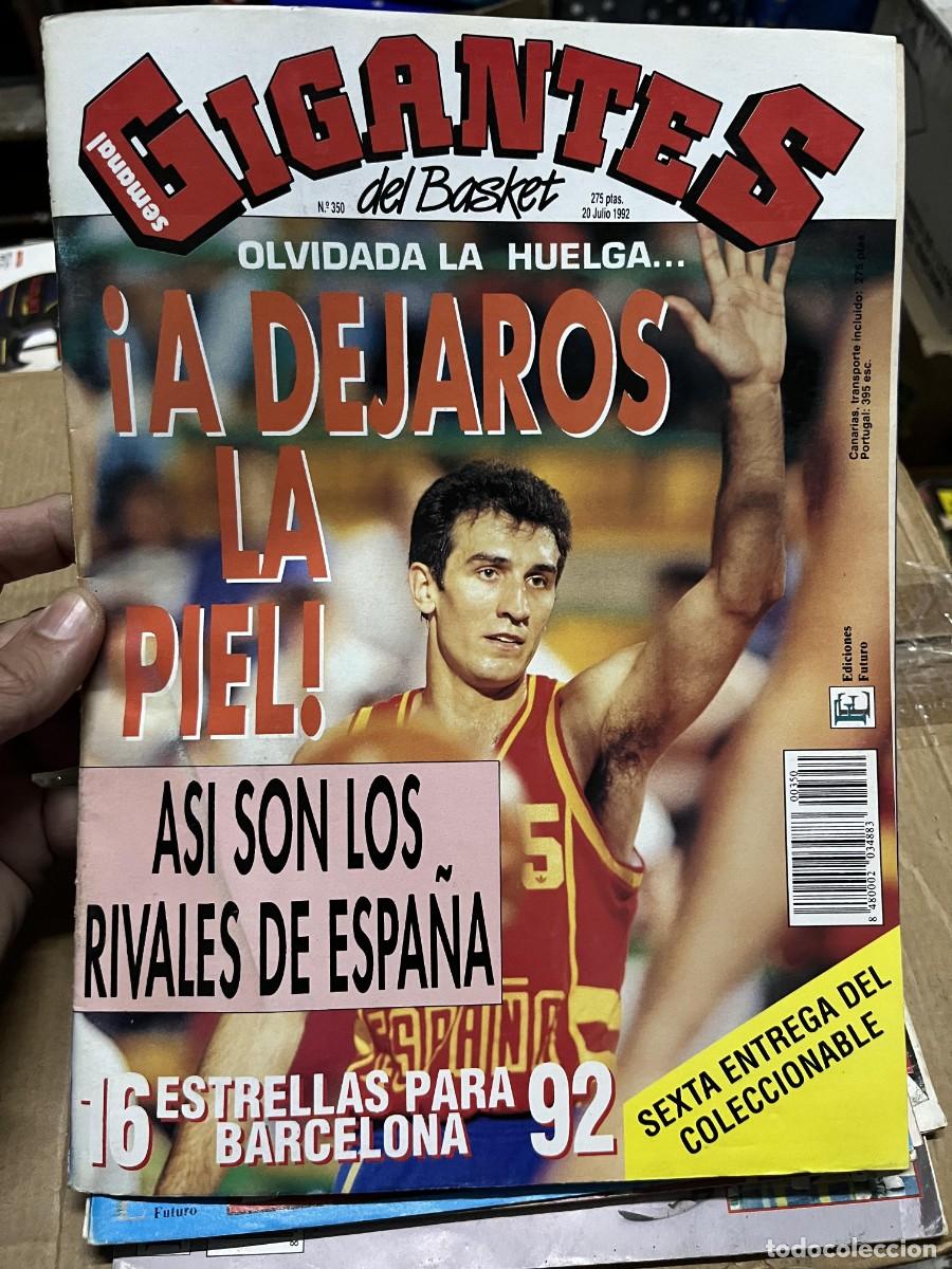 Coleccionismo deportivo: REVISTA GIGANTES DEL BASKET # 349 (13-7-1992) OLIMPICOS 6 MORALES ALDAMA POSTER SHARUNAS MARCHULENIS