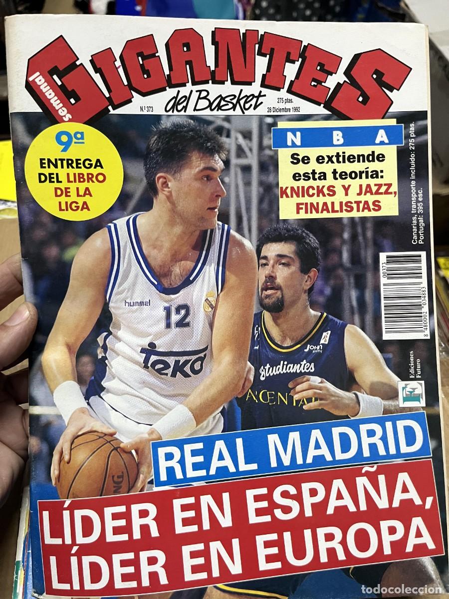 Coleccionismo deportivo: REVISTA GIGANTES DEL BASKET 373 (28-12-1992)SABONIS POSTER SHAQUILLE O'NEAL FASCICULO 9 GREG STEWART