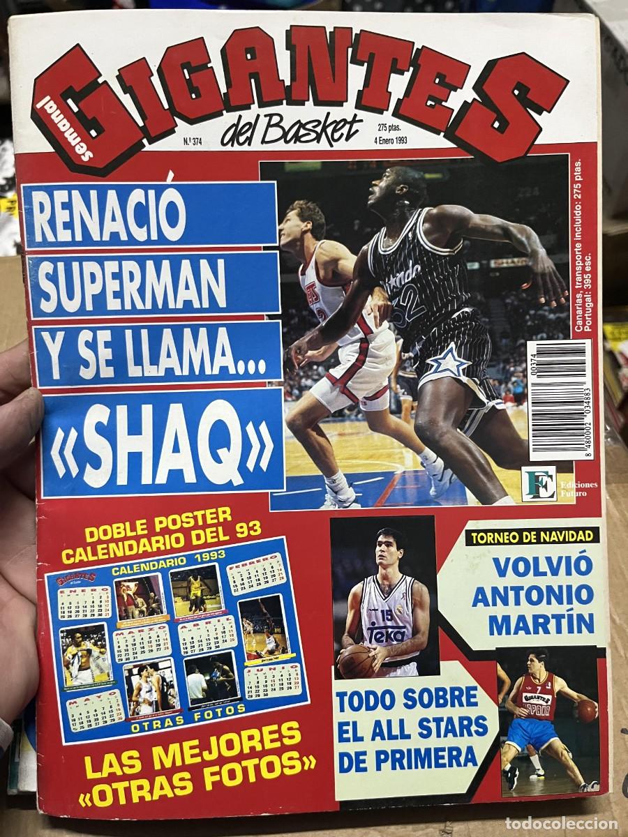 Coleccionismo deportivo: REVISTA GIGANTES DEL BASKET # 374 (4-1-1993) POSTER CALENDARIO A&Ntilde;O 1993