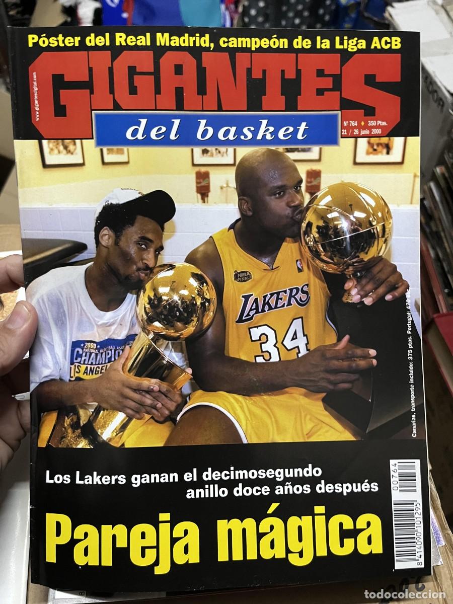 Collezionismo sportivo: REVISTA GIGANTES DEL BASKET 764 JUNIO 2000 CAMPEON LAKERS KOBE BRYANT SHAQUILLE O'NEAL POSTER MADRID