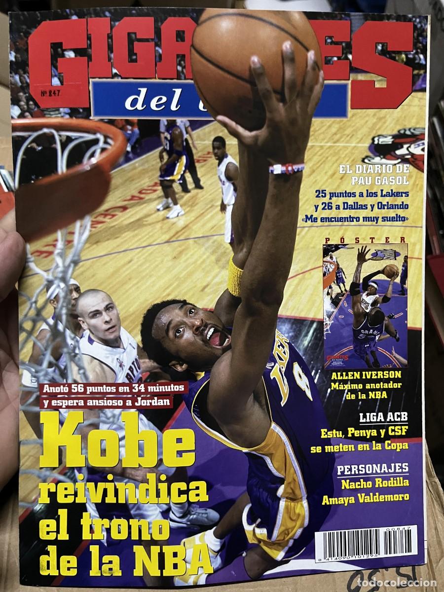 Collezionismo sportivo: REVISTA GIGANTES DEL BASKET # 847 ENERO 2002 KOBE BRYANT LAKERS POSTER ALLEN IVERSON