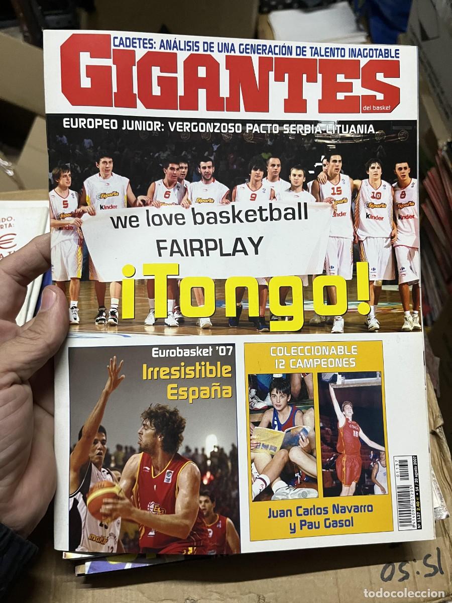 Coleccionismo deportivo: REVISTA GIGANTES DEL BASKET 1137 AGOSTO 2007 EUROPEO JUNIOR EUROBASKET JUAN CARLOS NAVARRO PAU GASOL