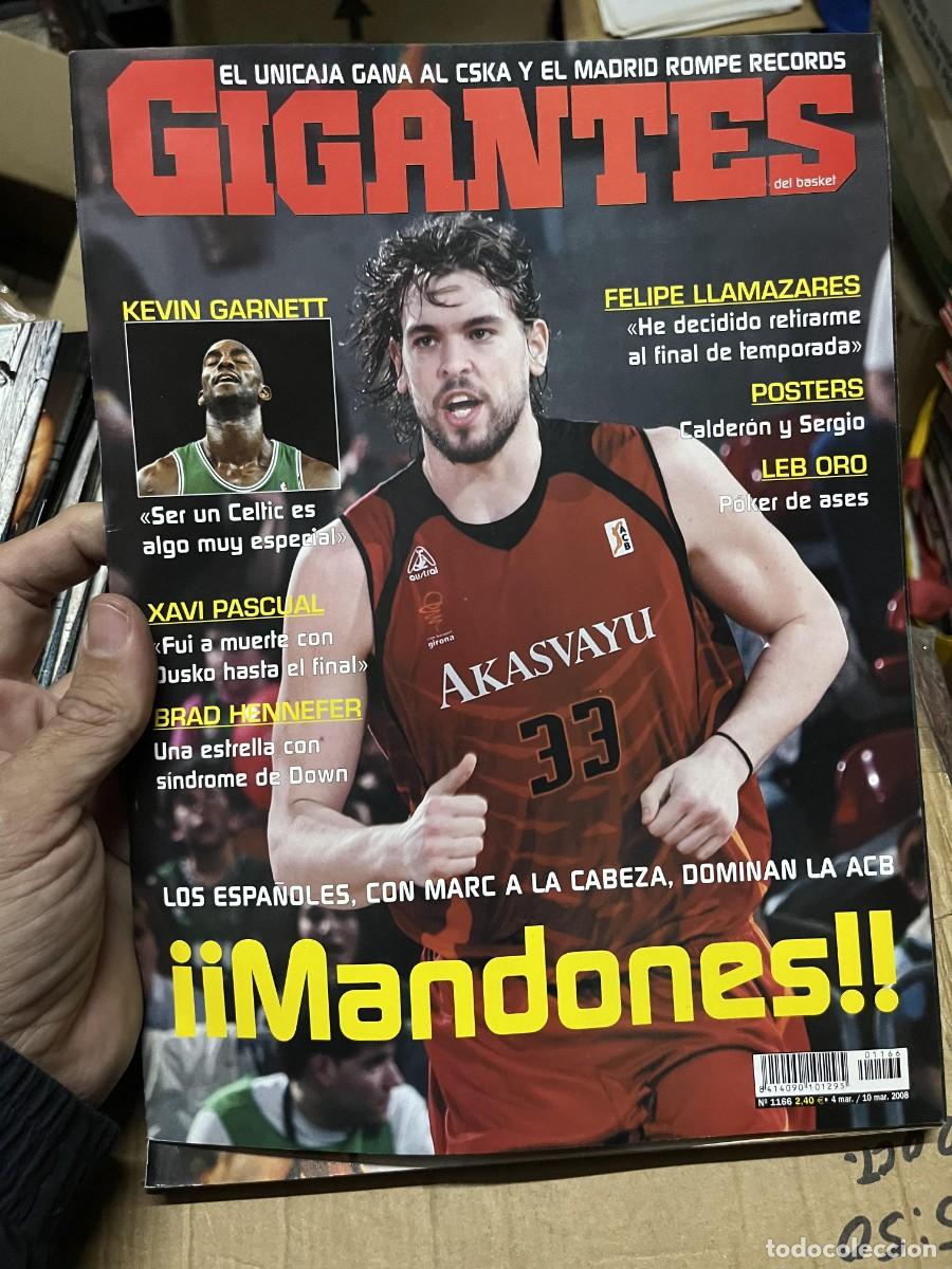 Coleccionismo deportivo: REVISTA GIGANTES DEL BASKET # 1166 MARZO 2008 MARC GASOL POSTER CALDERON SERGIO