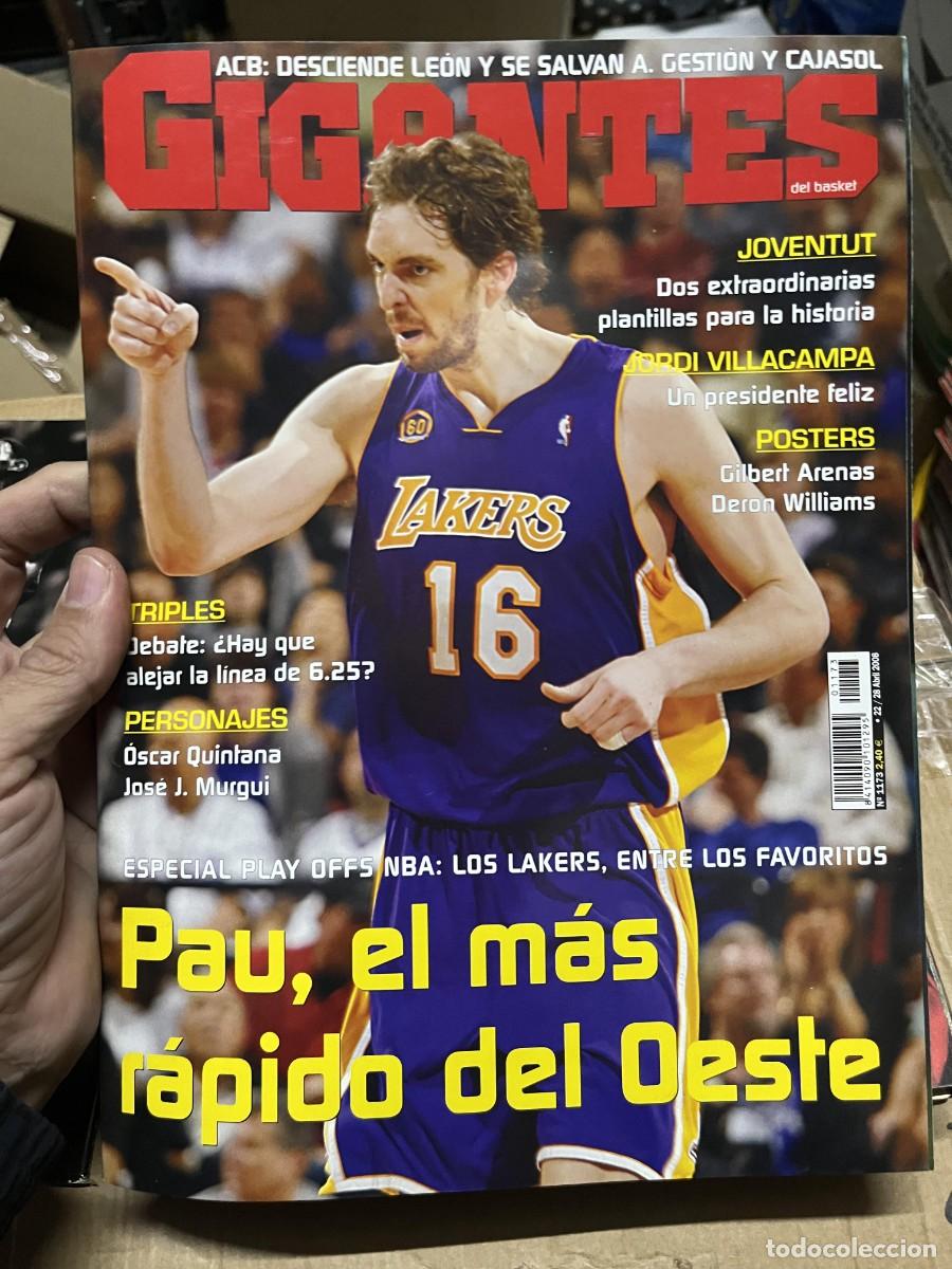 Coleccionismo deportivo: REVISTA GIGANTES DEL BASKET # 1173 ABRIL 2008 PAU GASOL LAKERS POSTER GILBERT ARENAS DERON WILLIAMS