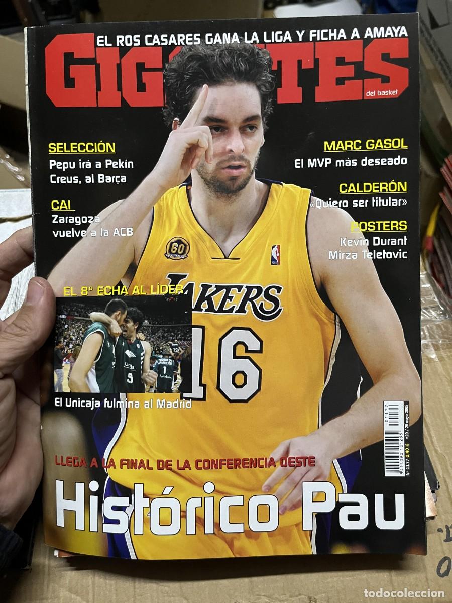 Coleccionismo deportivo: REVISTA GIGANTES DEL BASKET # 1177 MAYO 2008 PAU GASOL LAKERS POSTER KEVIN DURANT MIRZA TELETOVIC