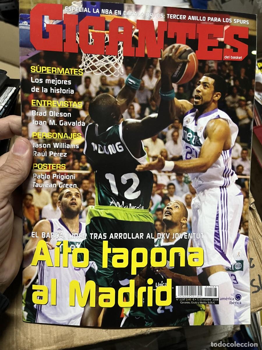 Coleccionismo deportivo: REVISTA GIGANTES DEL BASKET 1197 OCTUBRE 2008 JOVENTUT BARCELONA POSTER PABLO PRIGIONI TAUREAN GREEN