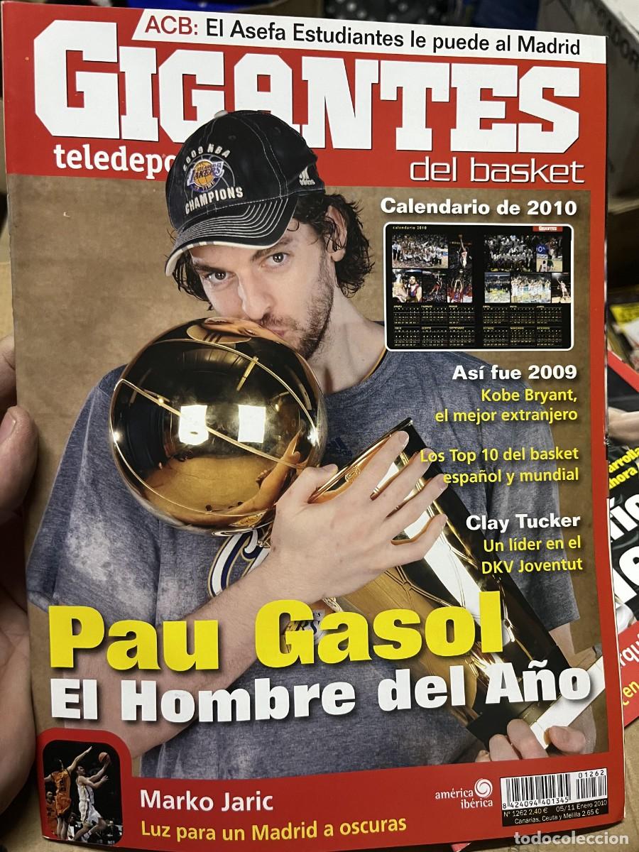 Coleccionismo deportivo: REVISTA GIGANTES DEL BASKET # 1262 ENERO 2010 PAU GASOL CALENDARIO CLAY TUCKER MARKO JARIC