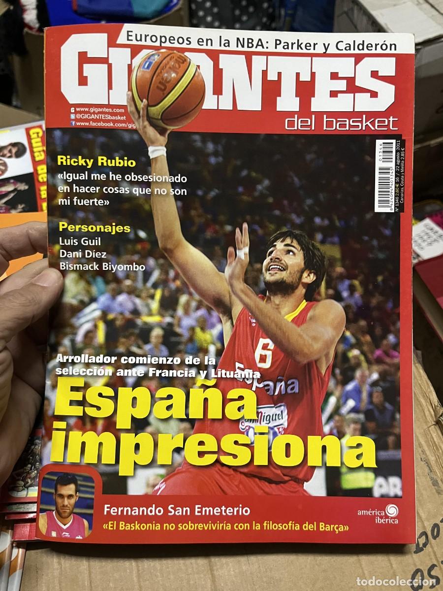 Coleccionismo deportivo: REVISTA GIGANTES DEL BASKET # 1346 AGOSTO 2011 RICKY RUBIO FERNANDO SAN EMETERIO ESPA&Ntilde;A