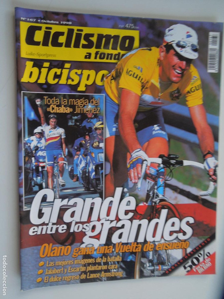 Coleccionismo deportivo: CICLISMO A FONDO N&ordm; 167-10- 1998 -OLANO GANA UNA VUELTA DE ENSUE&Ntilde;O. CHABA JIMENEZ
