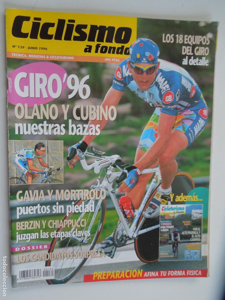 Coleccionismo deportivo: CICLISMO A FONDO N&ordm; 139-06-1996 - ESPECIAL GUIA GIRO DE ITALIA 96 OLANO CUBINO, GAVIA Y MORTIROLO