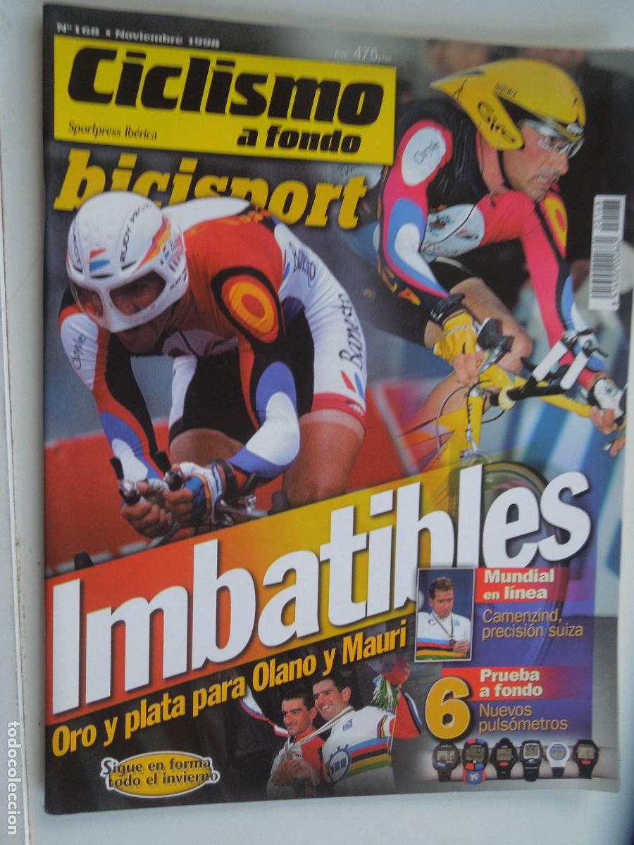 Coleccionismo deportivo: CICLISMO A FONDO N&ordm; 168- 11-1998-IMBATIBLES, OLANO-MAURI- ORO Y PLATA