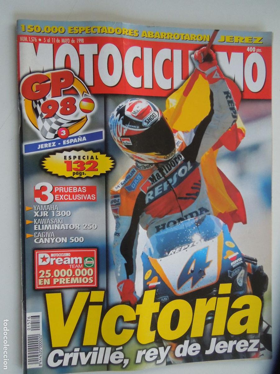 Collectionnisme sportif: MOTOCICLISMO N&ordm; 1576- 05-1998 - VICTORIA CRIVILLE, REY DE JEREZ