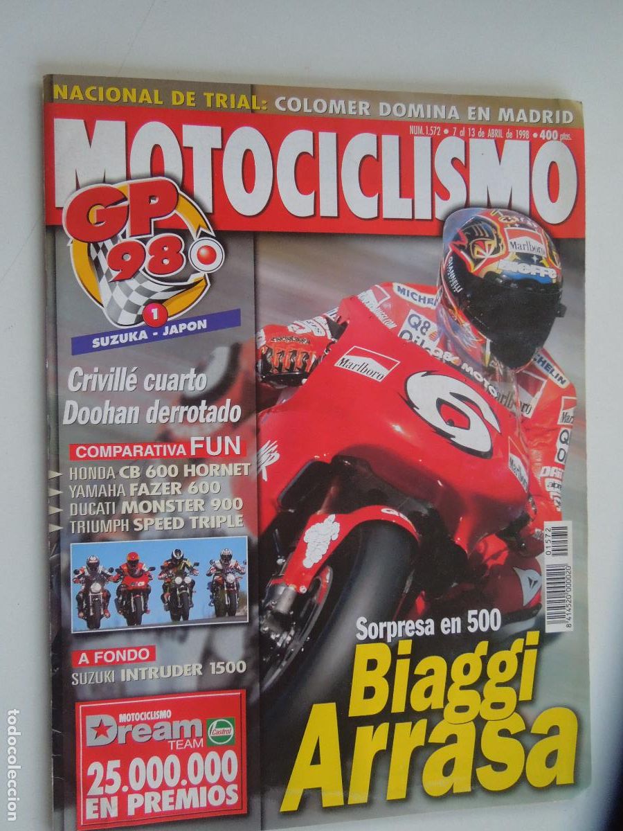 Collectionnisme sportif: MOTOCICLISMO N&ordm; 1572- 04-1998- SORPRESA EN 500. BIAGGI ARRASA. CRIVILLE CUARTO.