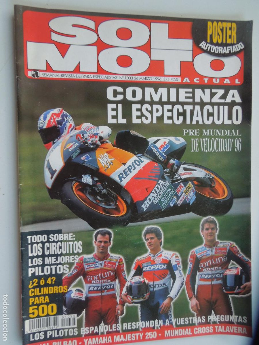 Coleccionismo deportivo: SOLO MOTO ACTUAL N&ordm; 1033 REVISTA -03-1996 -COMIENZA EL ESPECTACULO PRE MUNDIAL DE VELOCIDAD 96