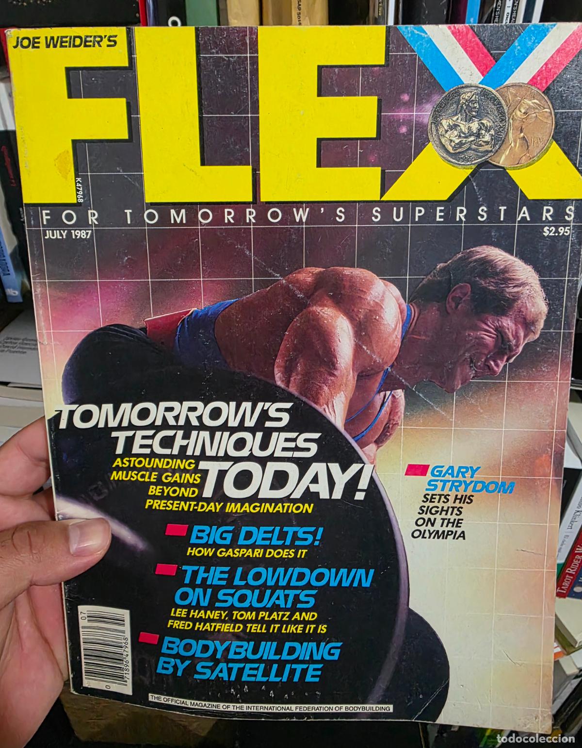 Coleccionismo deportivo: Revista FLEX INGLES july 1987 ejercicio nutricion f&iacute;sico culturismo culturista gary strydom