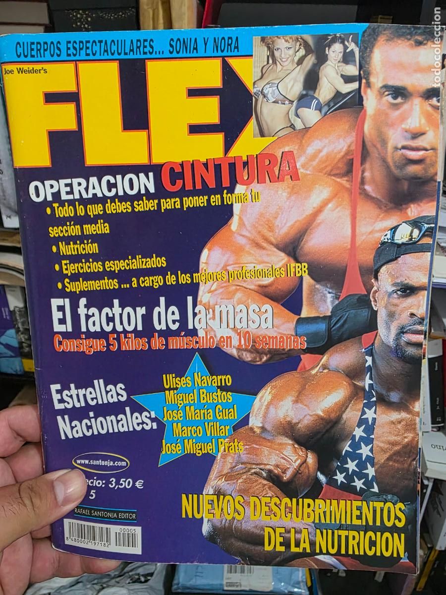 Coleccionismo deportivo: Revista FLEX N⁰ 5 ronnie coleman jose maria gual miguel bustos ulises navarro marco villar olympia