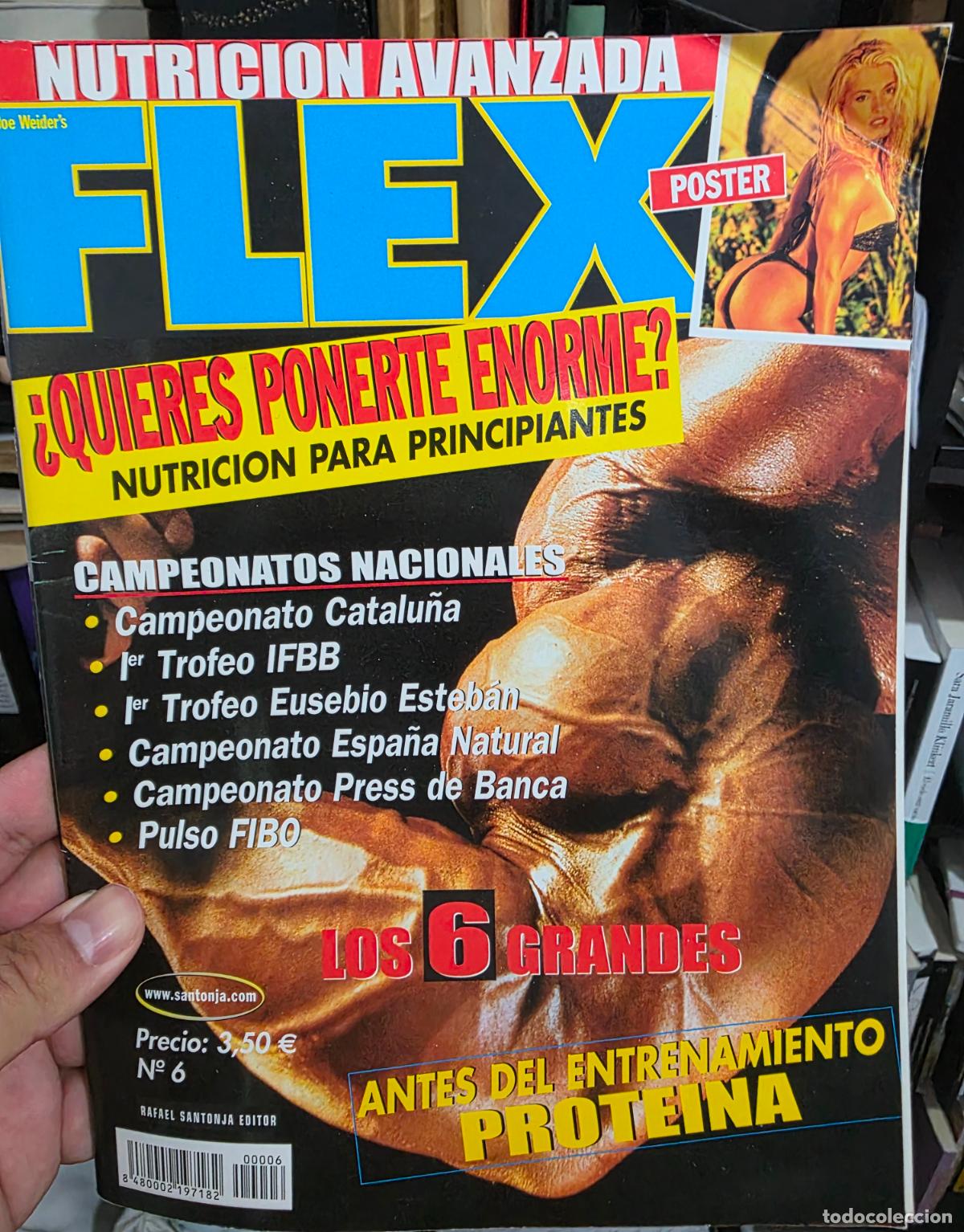 Coleccionismo deportivo: Revista FLEX N⁰ 6 campeonatos nacionales de fisico culturismo culturista Eusebio esteban campeones