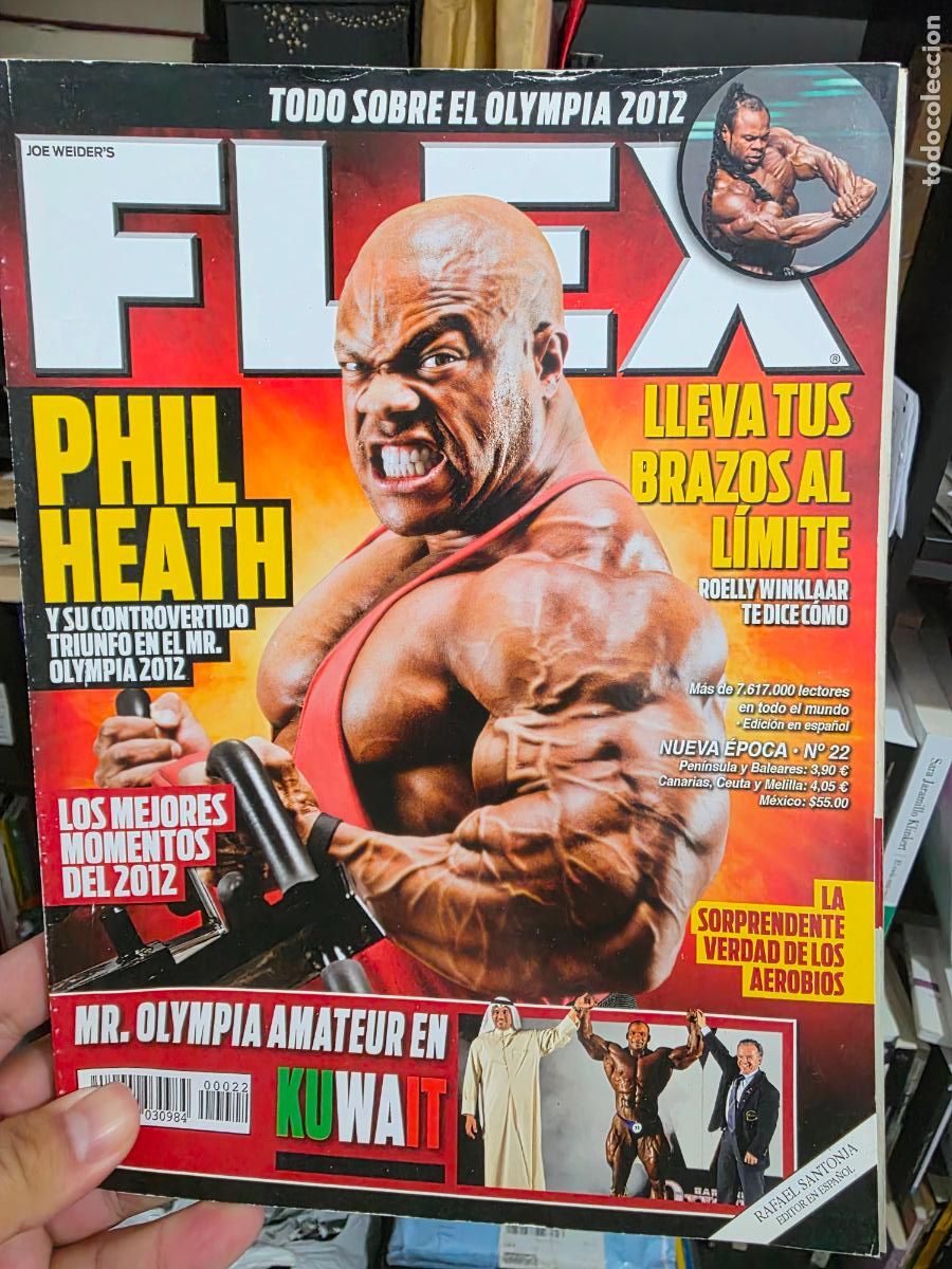 Coleccionismo deportivo: Revista FLEX N⁰ 22 nueva epoca phil heath roelly winklaar fisico culturismo culturista nutricion
