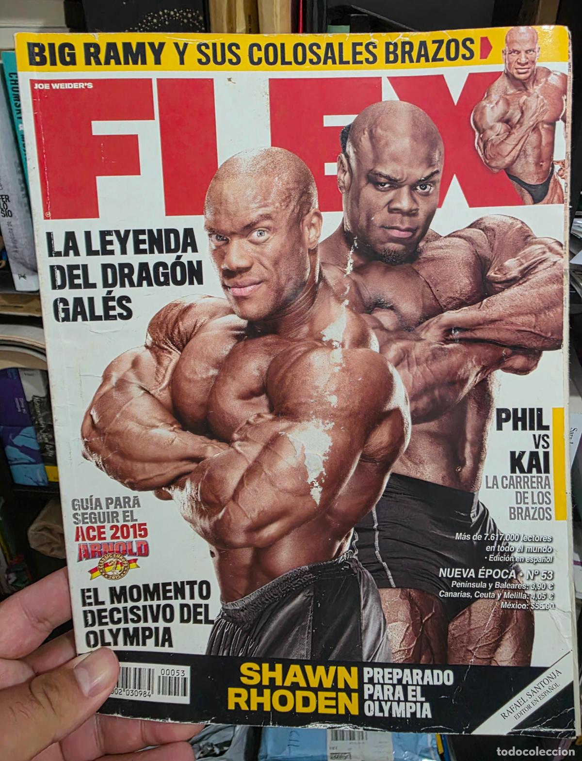 Coleccionismo deportivo: Revista FLEX N⁰ 53 nueva epoca kai greene phil heath shawn rhoden fisico culturismo big ramy