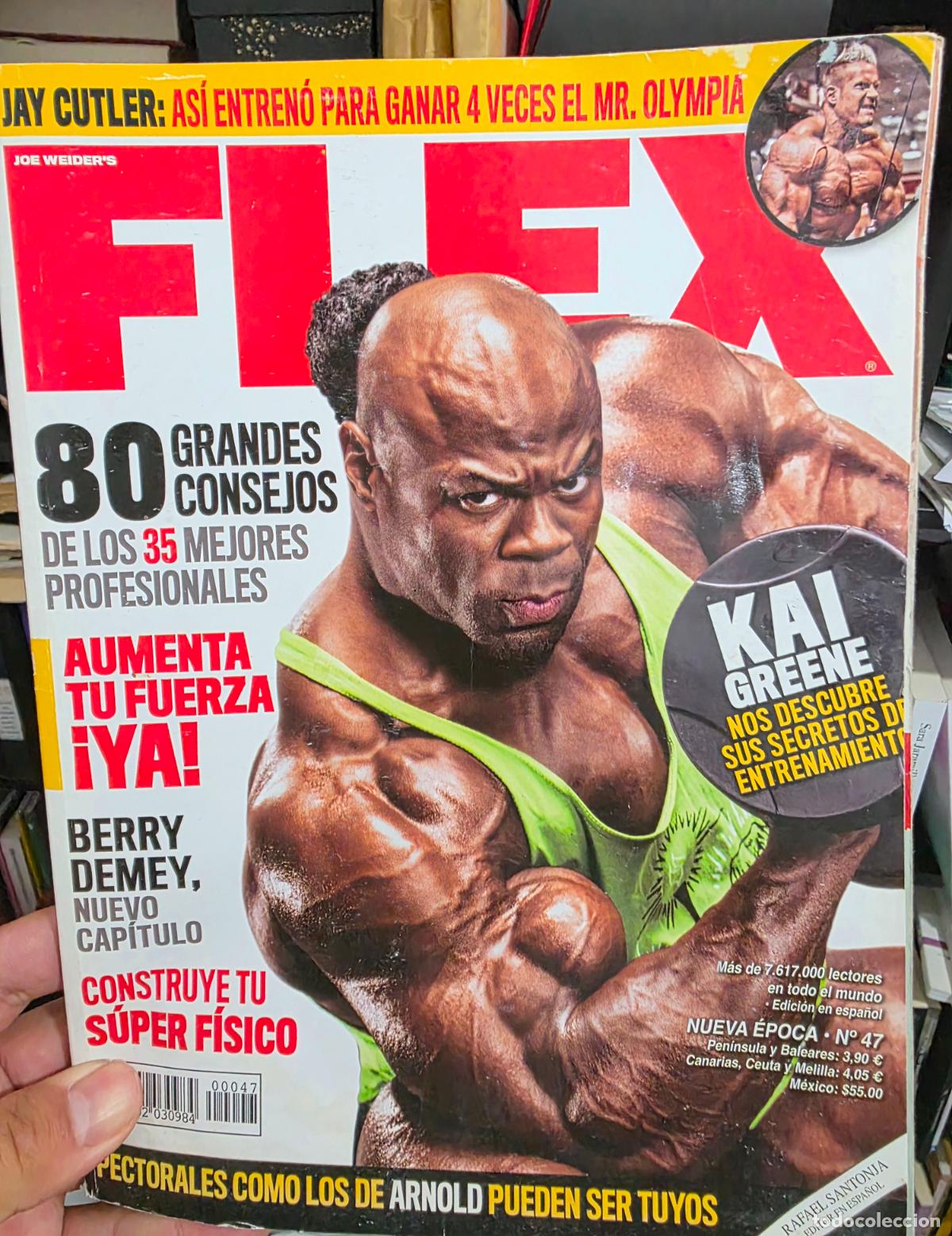 Coleccionismo deportivo: Revista FLEX N⁰ 47 nueva epoca kai greene jay cutler Berry demey fisico culturismo culturista