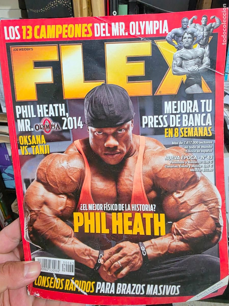 Coleccionismo deportivo: Revista FLEX N⁰ 43 nueva epoca phil heath oksana tanji fisico culturismo mr olympia ganadores