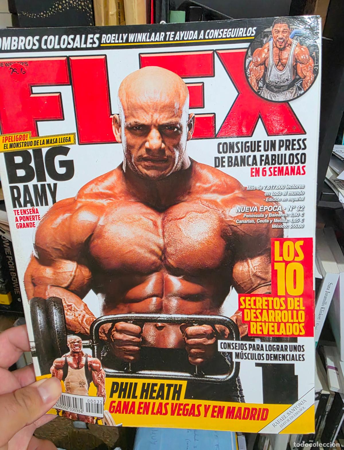 Coleccionismo deportivo: Revista FLEX N⁰ 32 nueva epoca phil heath roelly winklaar big ramy fisico culturismo culturista