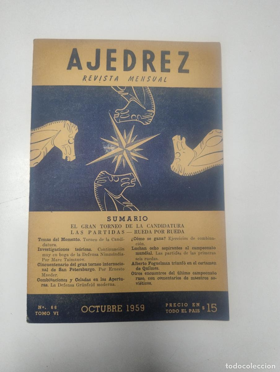 Coleccionismo deportivo: Ajedrez. Revista mensual (n&ordm; 66, 1959) -