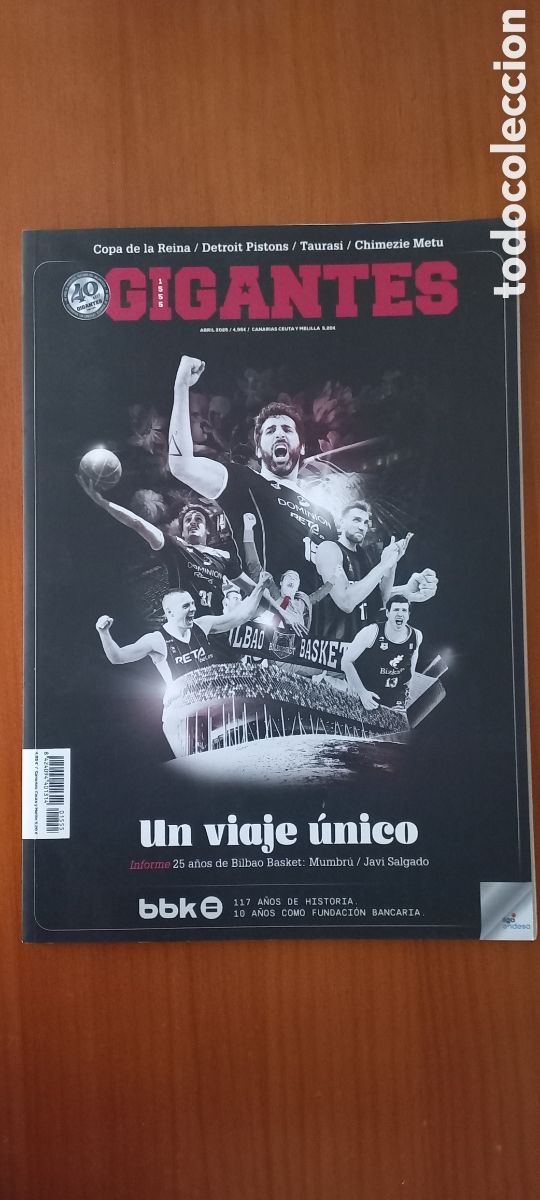 Coleccionismo deportivo: Revista Gigantes abril 2025 baloncesto Copa de la Reina Detroit Pistons Taurasi Chimezie Metu