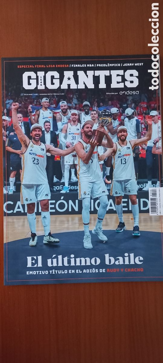 Coleccionismo deportivo: Revista Gigantes julio 2024 baloncesto Final liga Endesa finales NBA preol&iacute;mpico Jerry West