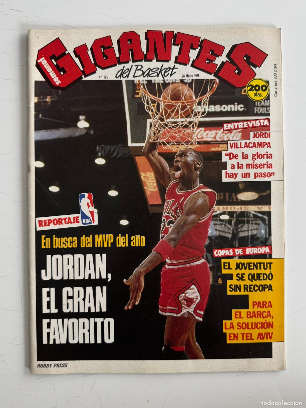 Collectionnisme sportif: GIGANTES DEL BASKET N.&ordm; 125 (1988) &ndash; P&oacute;ster Michael Jordan incluido