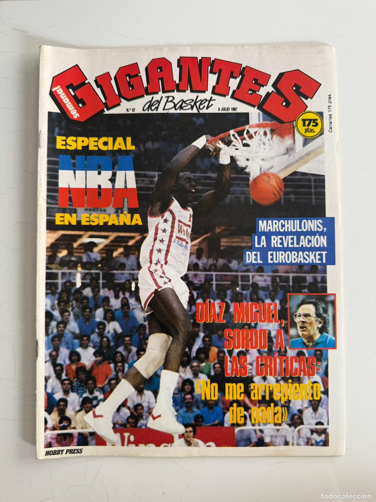 Coleccionismo deportivo: GIGANTES DEL BASKET N.&ordm; 87 (1987) &ndash; Especial NBA en Espa&ntilde;a