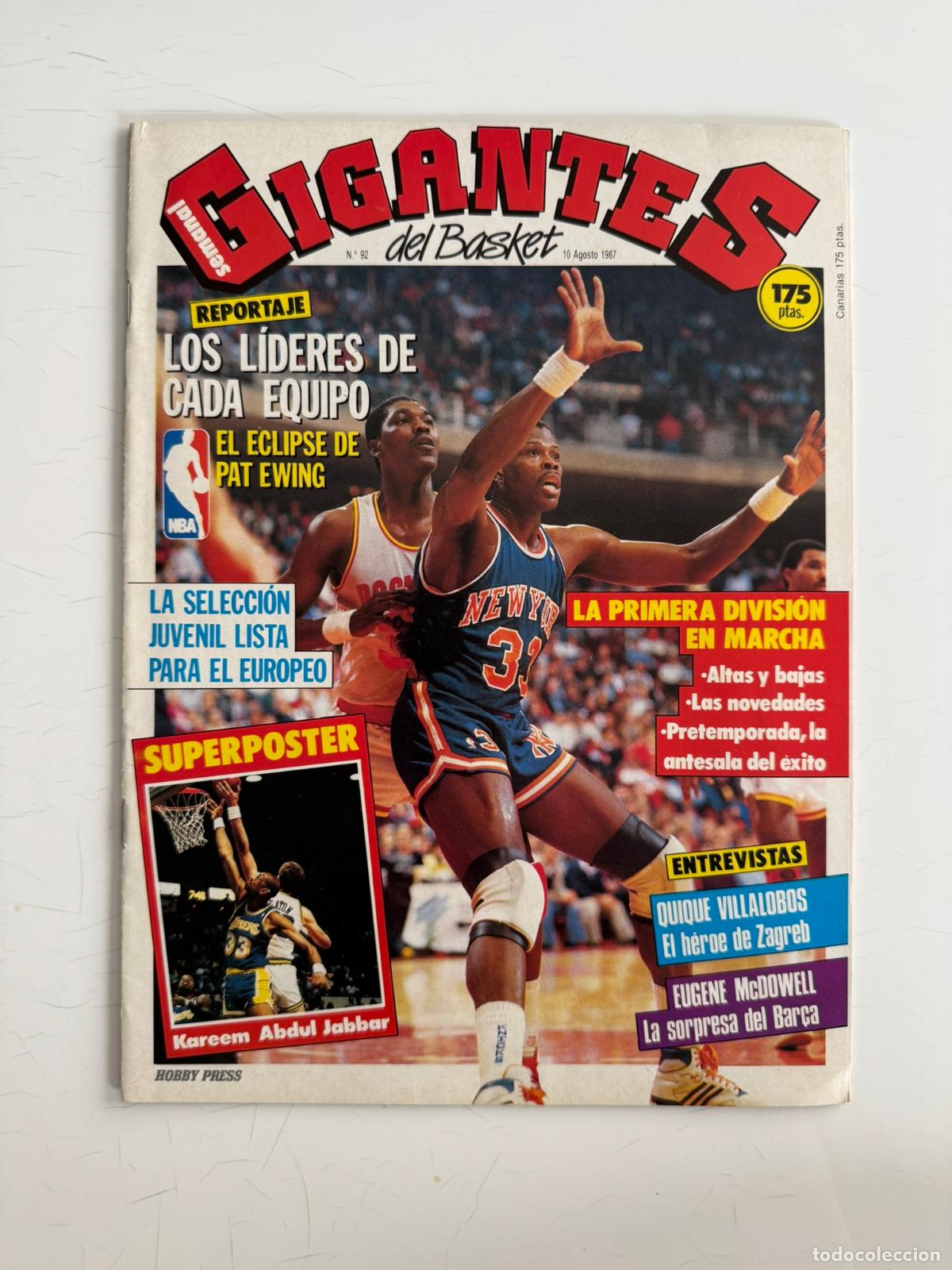 Sports collectibles: GIGANTES DEL BASKET N.&ordm; 92 (1987) &ndash; Superp&oacute;ster NBA incluido