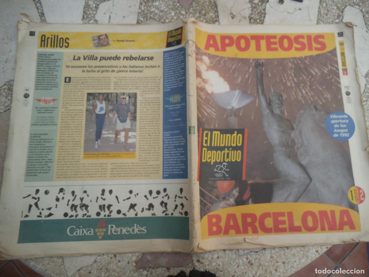 Coleccionismo deportivo: mundo deportivo n&ordm; 21942, barcelona ,apoteosis, vibrante apertura de los juegos olimpicos 1992