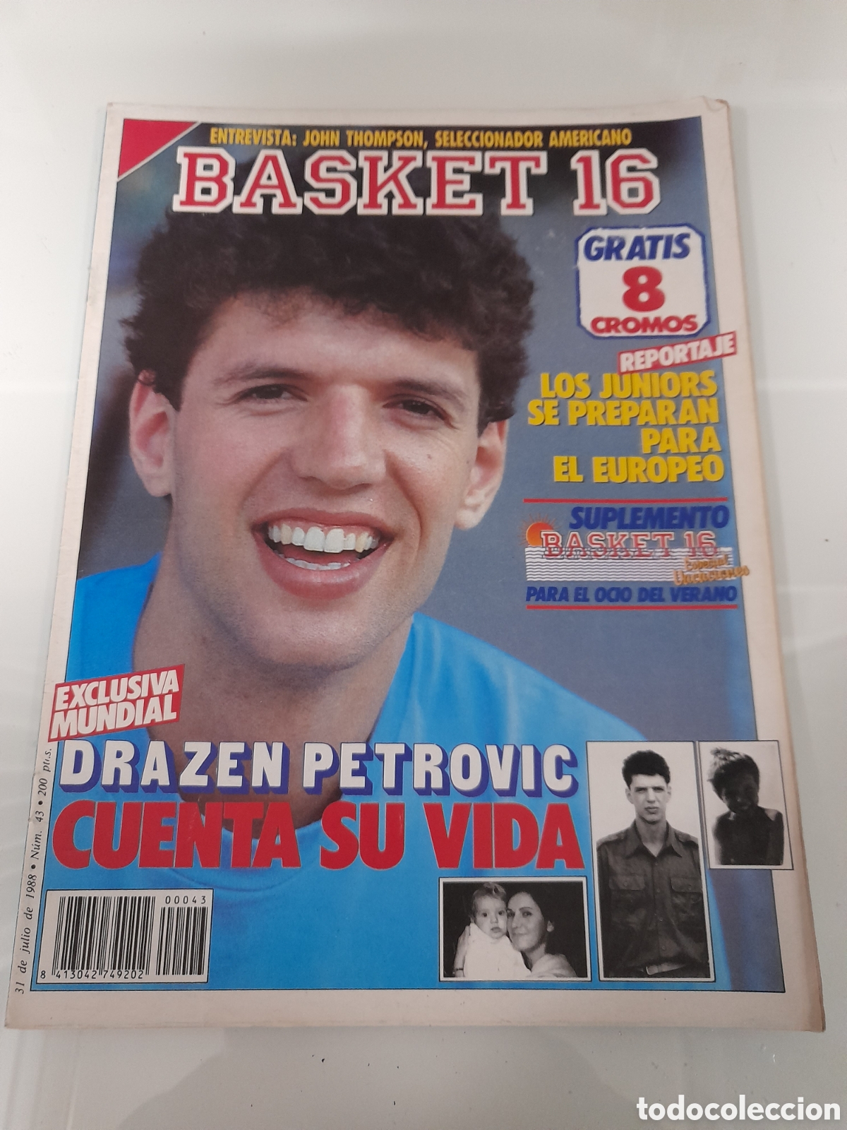 Sammelleidenschaft Sport: ANTIGUA REVISTA BASKET 16. NUM. 43. 1988.CON POSTER DE ALVIN ROBERTSON
