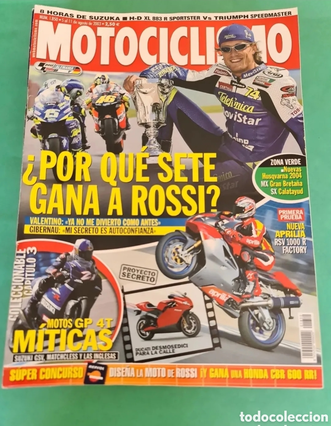 Sports collectibles: Lote 10 revista Motociclismo/ A&ntilde;o 2003.